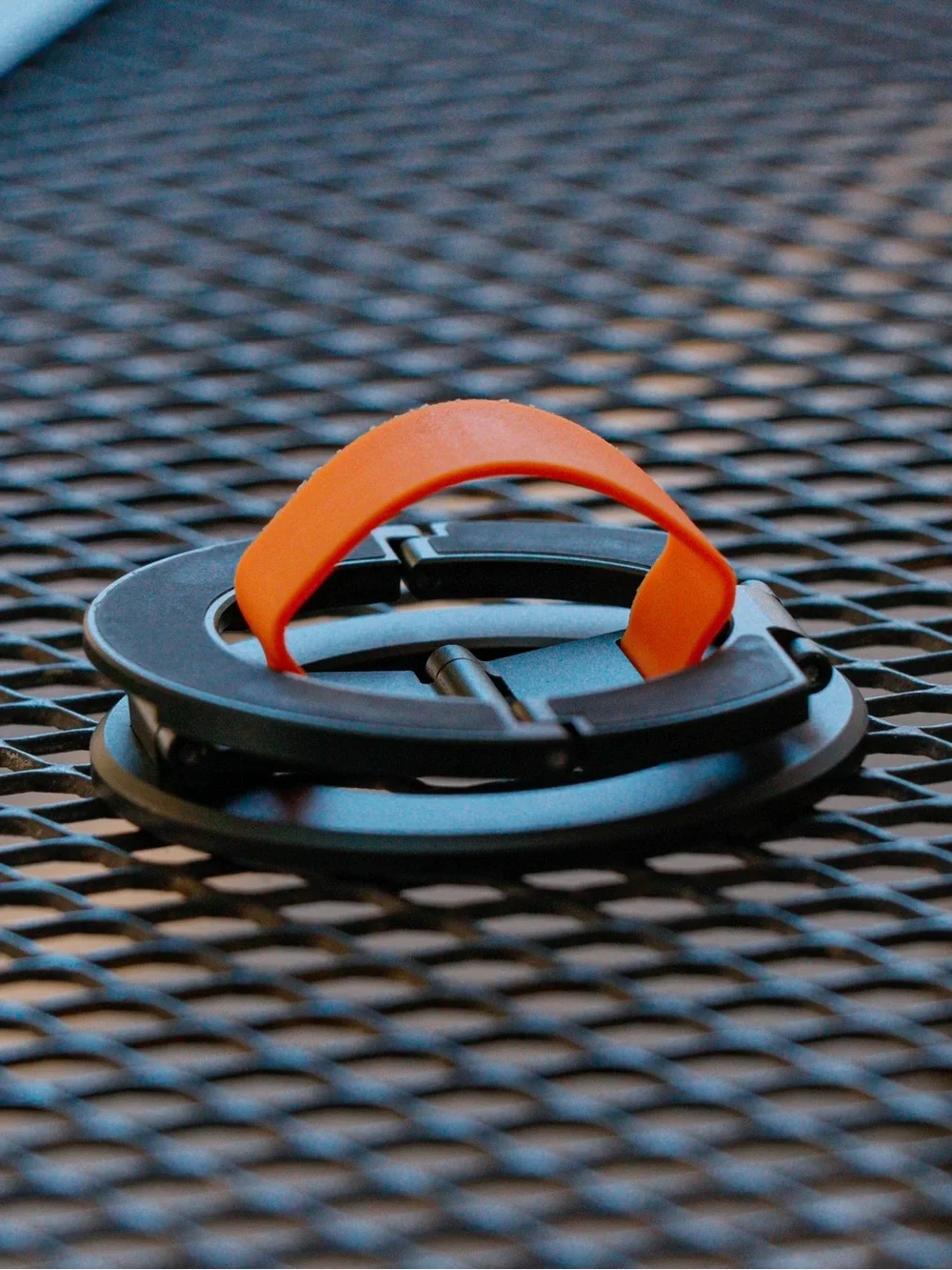 magnetic ring Black and Orange Wearable Stand Holder - Unbranded
